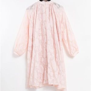 Sister Jane Midi Smock Dress with Pussybow in Pink